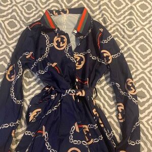 Fashion dress tie/button up